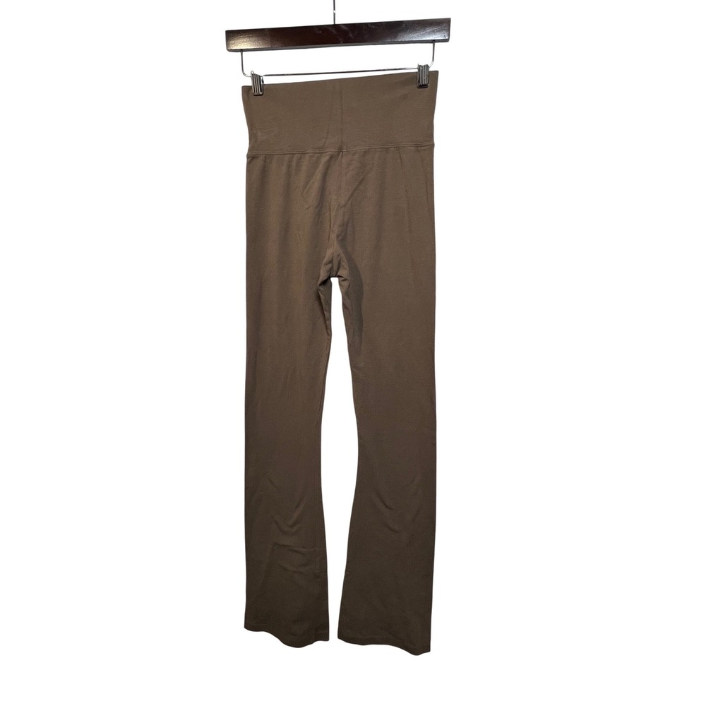 Brandy Melville Brown High Waisted Flare Yoga Pants Ribbed Leggings